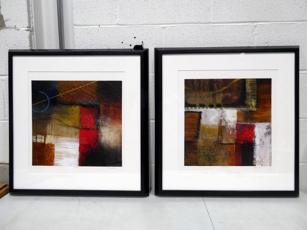 2 Brandes Pencil Signed Prints incl "Orbit" and "Angular" Each measure 25"x27" (1 of 9)