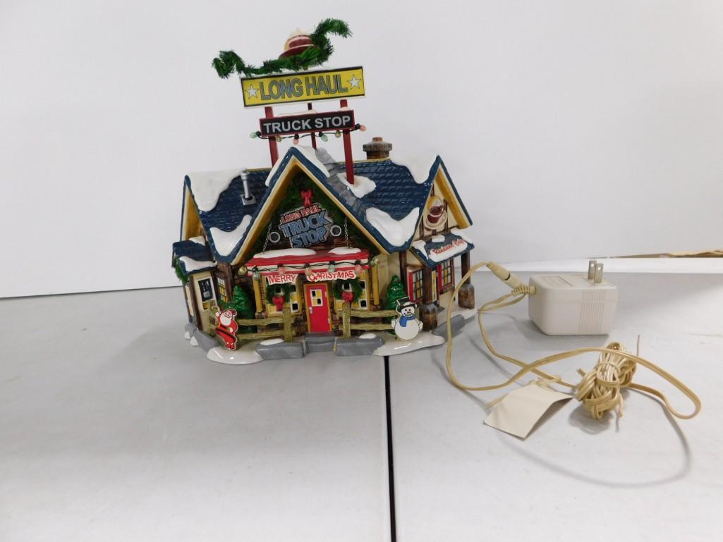 Dept 56 Snow Village Long Haul Truck Stop: Department 56 Snow Village Long Haul Truck Stop