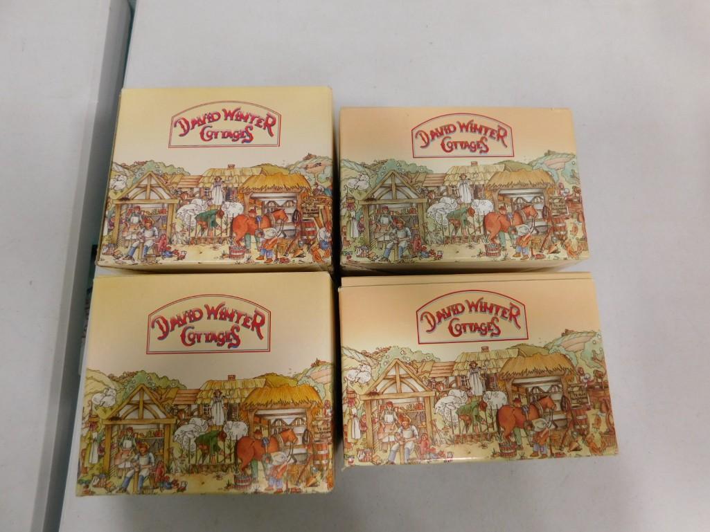 Lot of 4 David Winter Cottages with boxes (1 of 11)