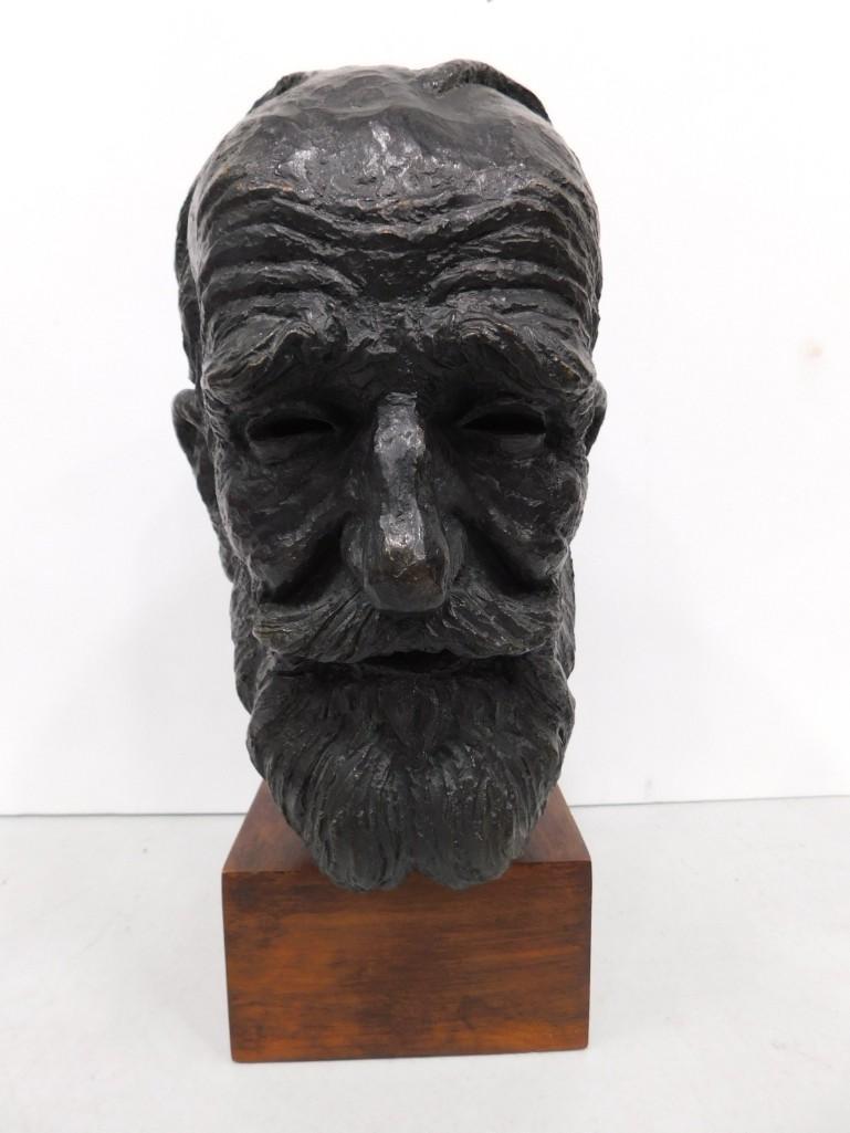 George Bernard Shaw Head Sculpture 12" Tall with Base (1 of 5)