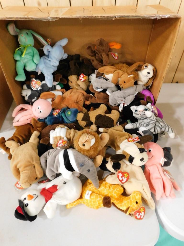 Approx 45 Beanie Babies: Approx 45 Beanie Babies Most with Tags