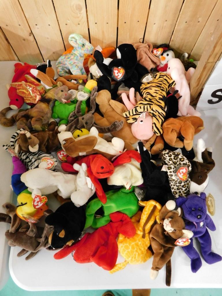 Approx 45 Beanie Babies: Approx 45 Beanie Babies Most with Tags