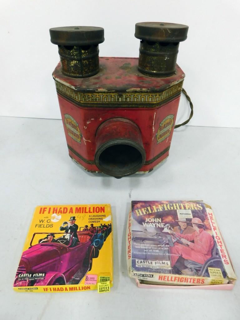 Magic Lantern and 2 8mm Films incl WC Fields and John Wayne (1 of 5)