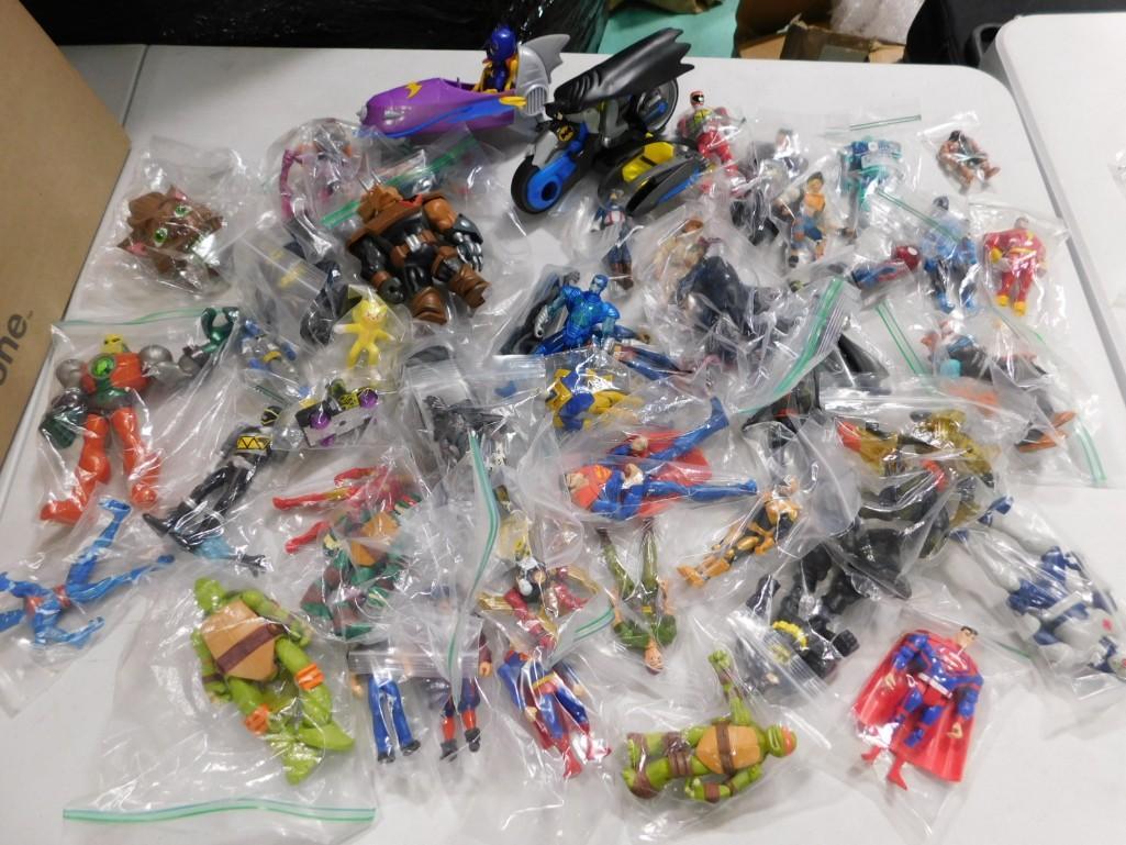 Large Lot of Action Figures incl Batman, Power Rangers, Marvel, TMNT, Etc (1 of 5)