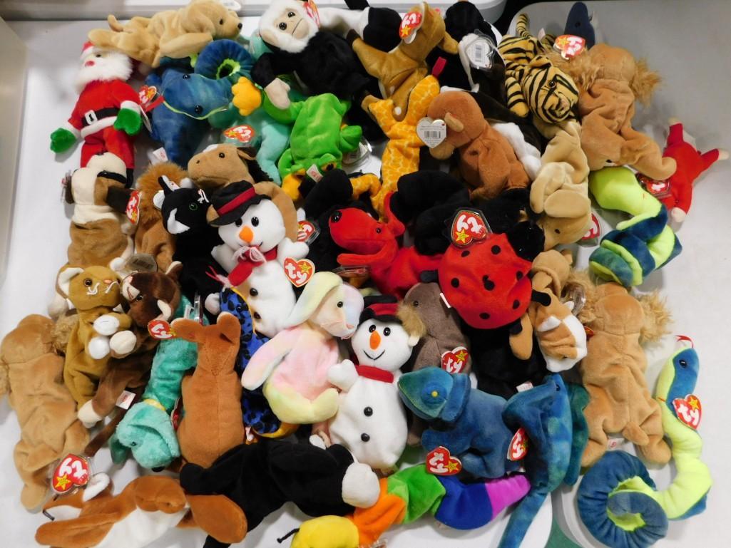 Approx 44 Beanie Babies: Approx 44 Beanie Babies Most with Tags