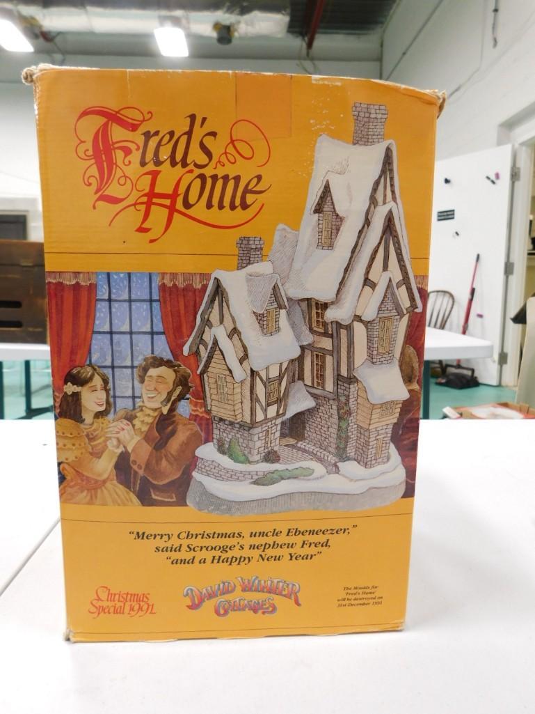 David Winter Cottages Fred's Home Special for Christmas 1991 (1 of 6)