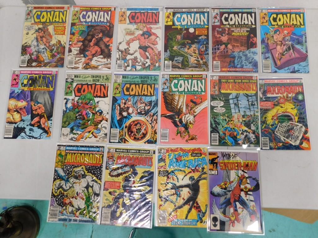 Marvel Comic Lot of 16 comics including Conan, Micronauts (1 of 5)