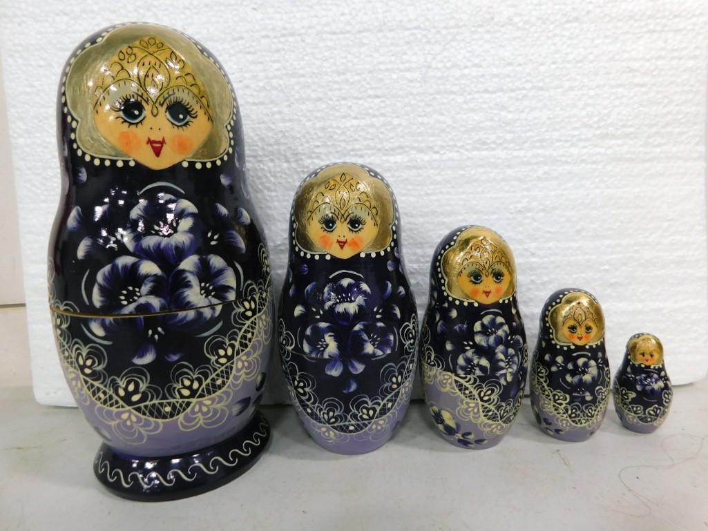 Set of Hand Painted Nesting Dolls (1 of 4)