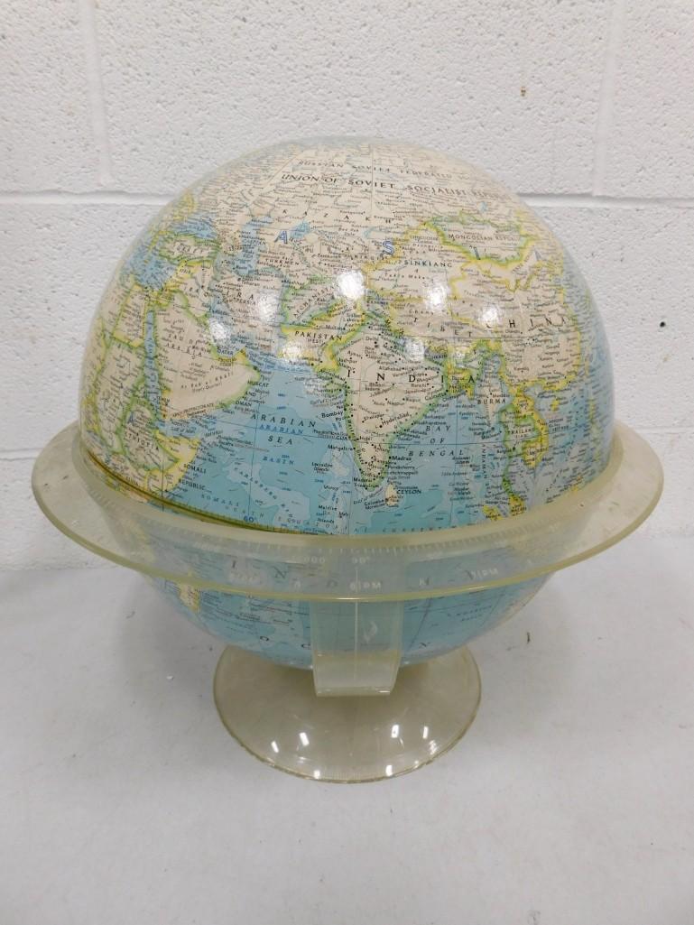 Vintage 1961 National Geographic Globe incl USSR, Ceylon, etc: Vintage 1961 National Geographic Globe incl USSR, Ceylon, etc