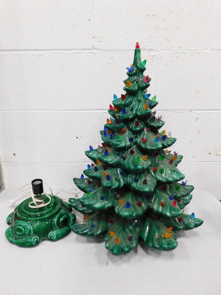 Large Ceramic Christmas Tree with Light Up Base (1 of 10)