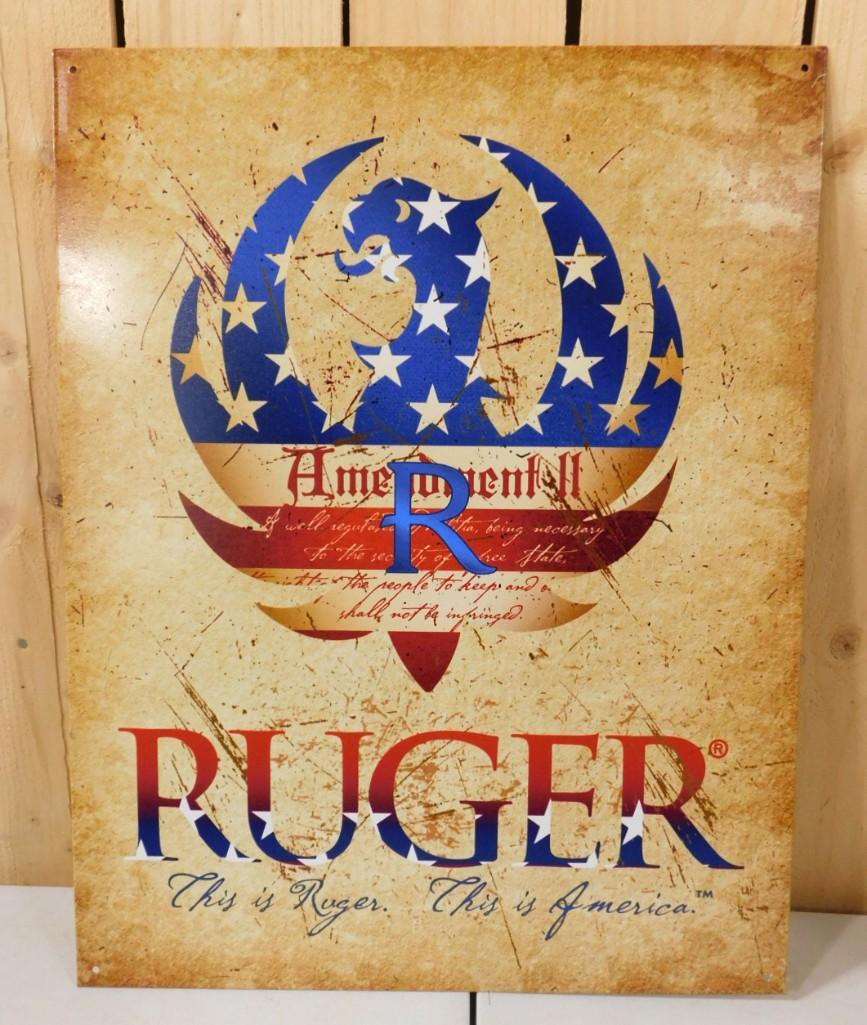 Ruger Metal Advertising Sign Modern Retro (1 of 3)