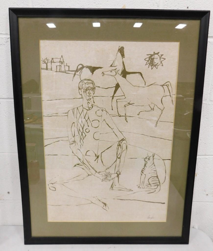 Joseph Almyda (1926-2011) American Contemporary Artist Framed Serigraph: Joseph Almyda (1926-2011) American Contemporary Artist Framed Serigraph