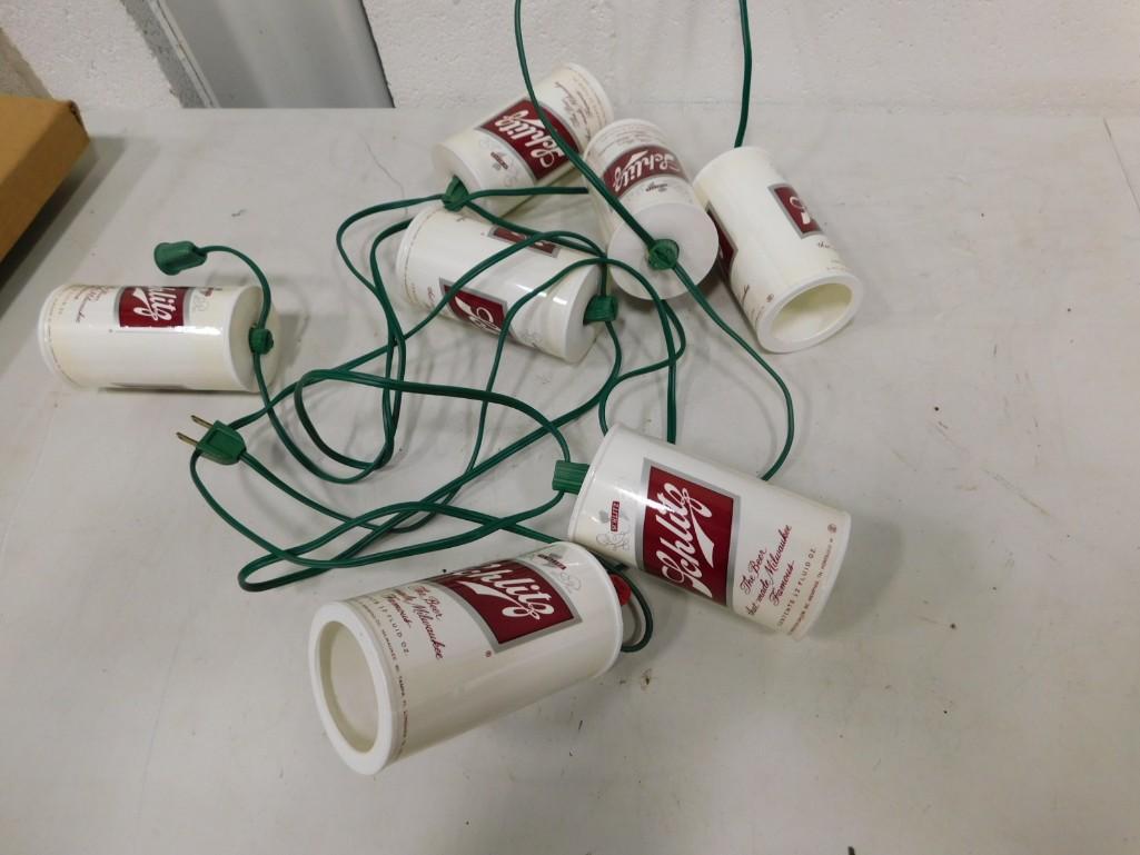 Set of Schlitz Can Christmas Lights - they work!: Set of Schlitz Can Christmas Lights - they work! What better way to say "Merry Christmas" than with Schlitz