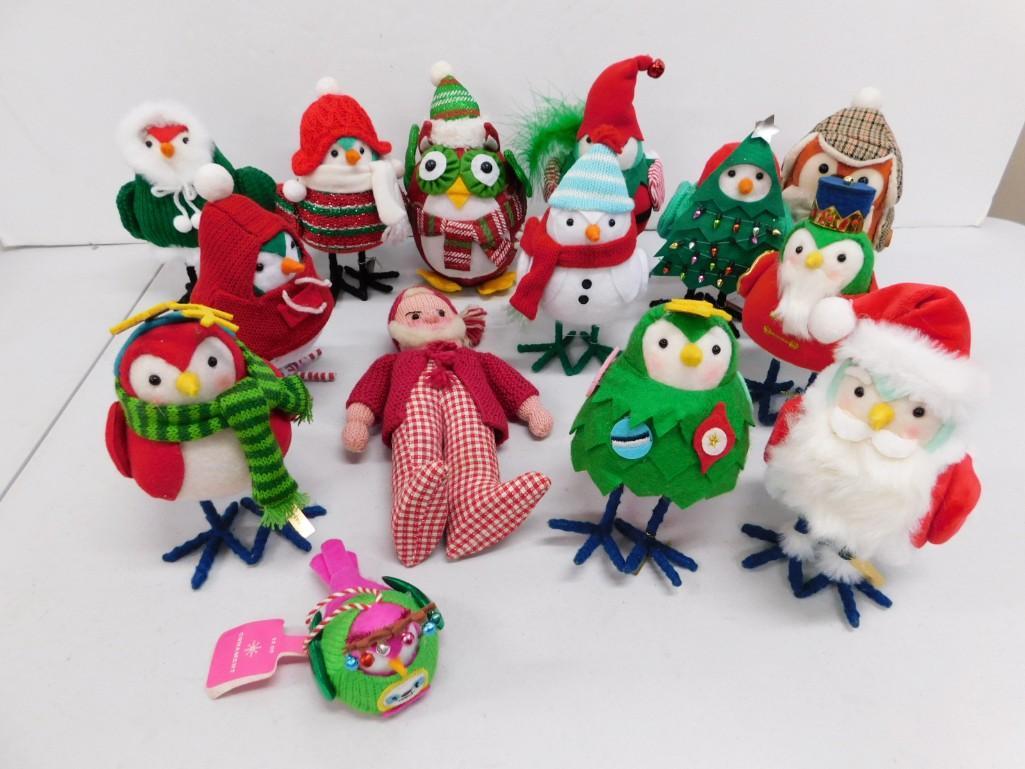 14 Target Exclusives Wondershop Christmas & Winter Birds Felt and Cloth Figures & Ornaments Lot (1 of 5)