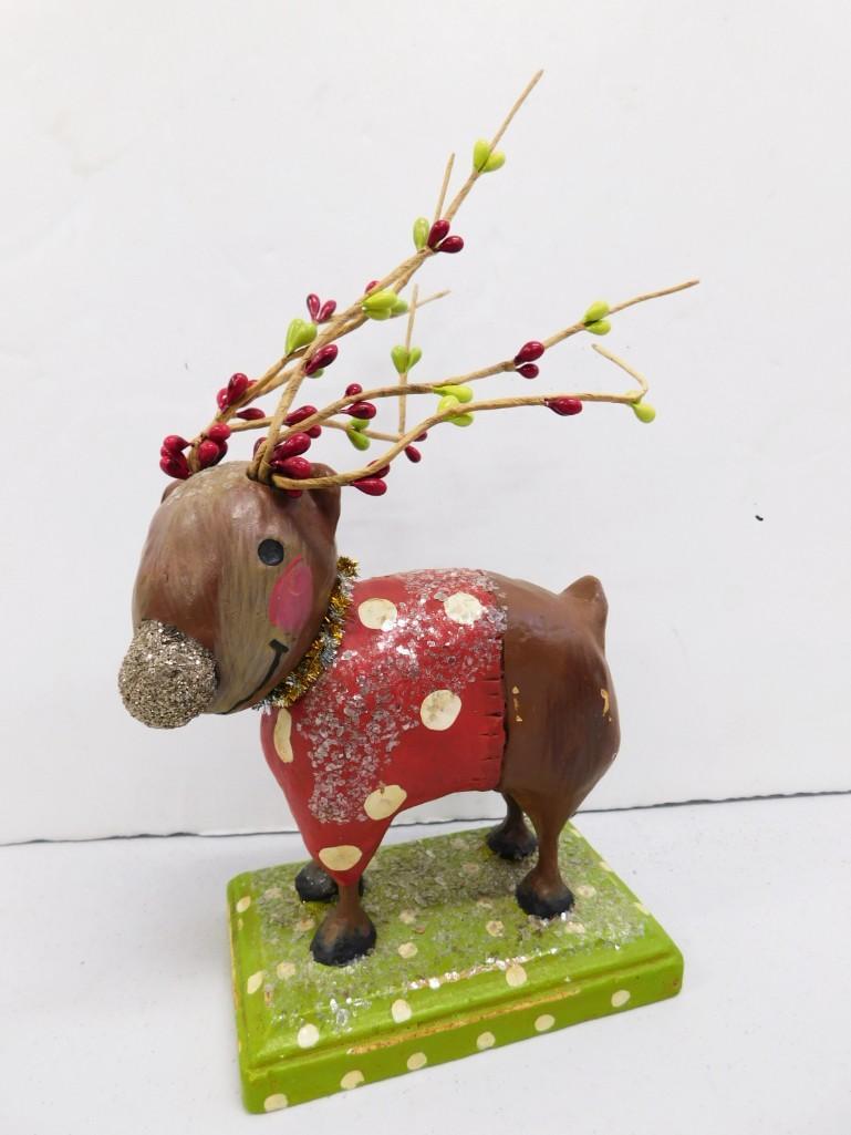 Penny McAllister Collection Christmas Holiday Folk Art Reindeer, Midwest Cannon Falls, 2006, (1 of 4)