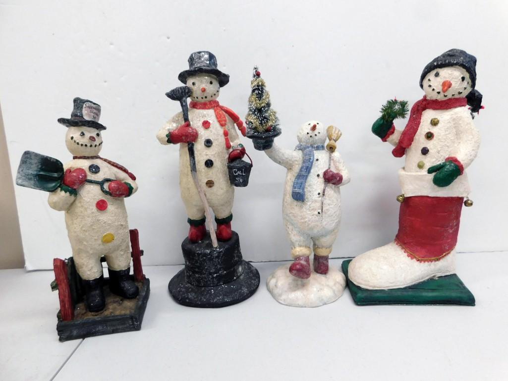Paul Gordon Folk Art Glitter Snowman Lot (1 of 8)