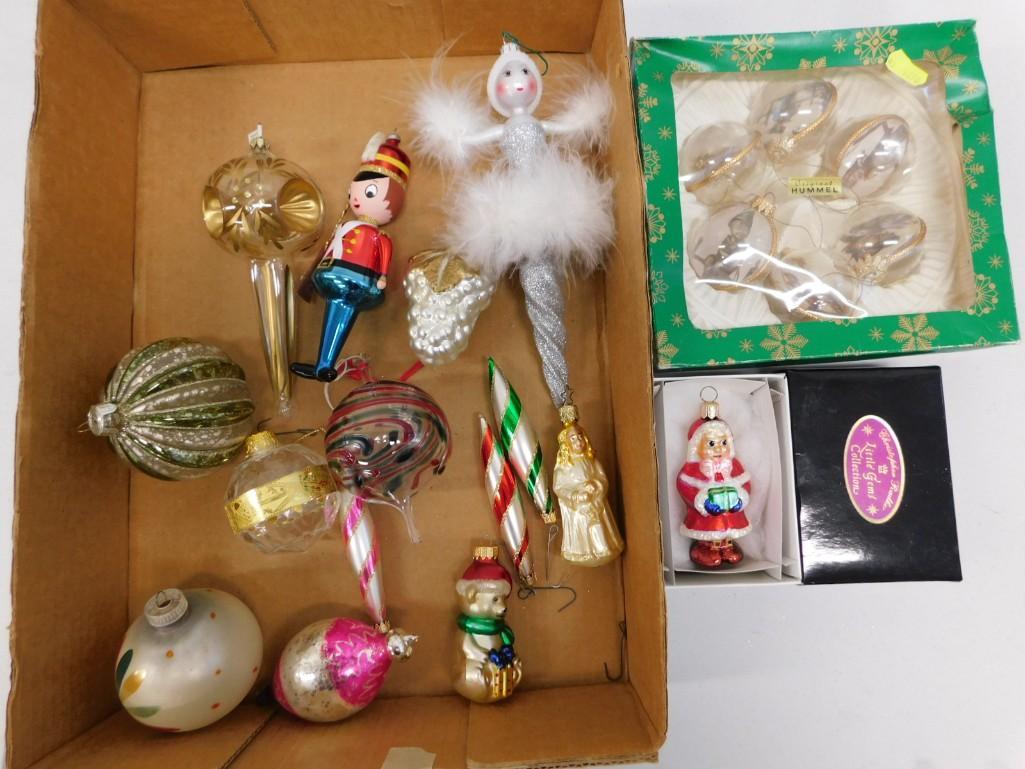 Christmas Ornaments incl Christopher Radko, Glass Figural, Vintage, etc: Lot of Christmas Ornaments incl Christopher Radko, Glass Figural, Vintage, etc