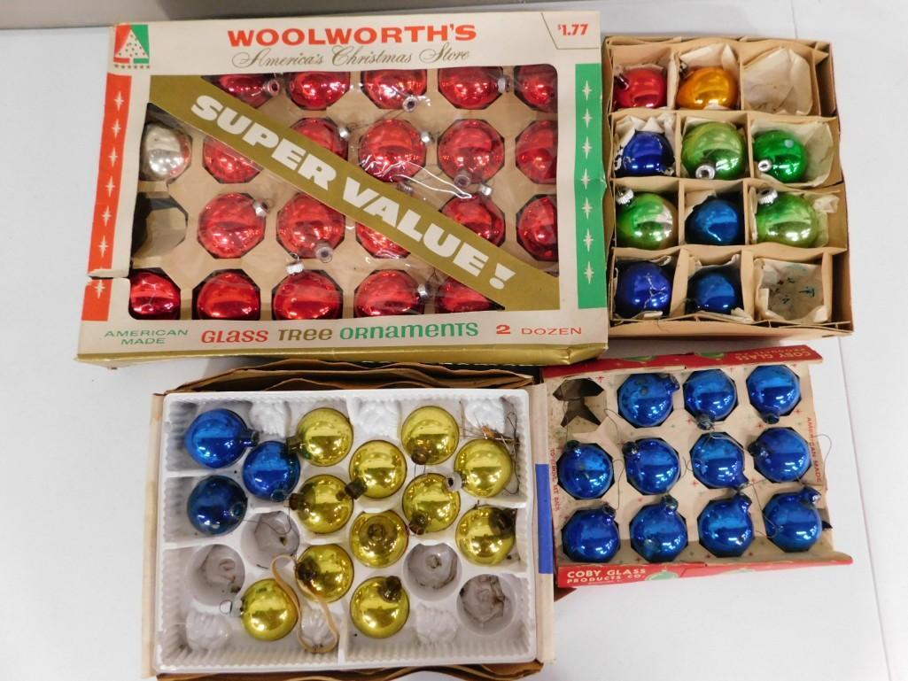 Vintage Glass Christmas Ornaments incl Shiny Brite , etc: Vintage Glass Christmas Ornaments incl Shiny Brite , etc