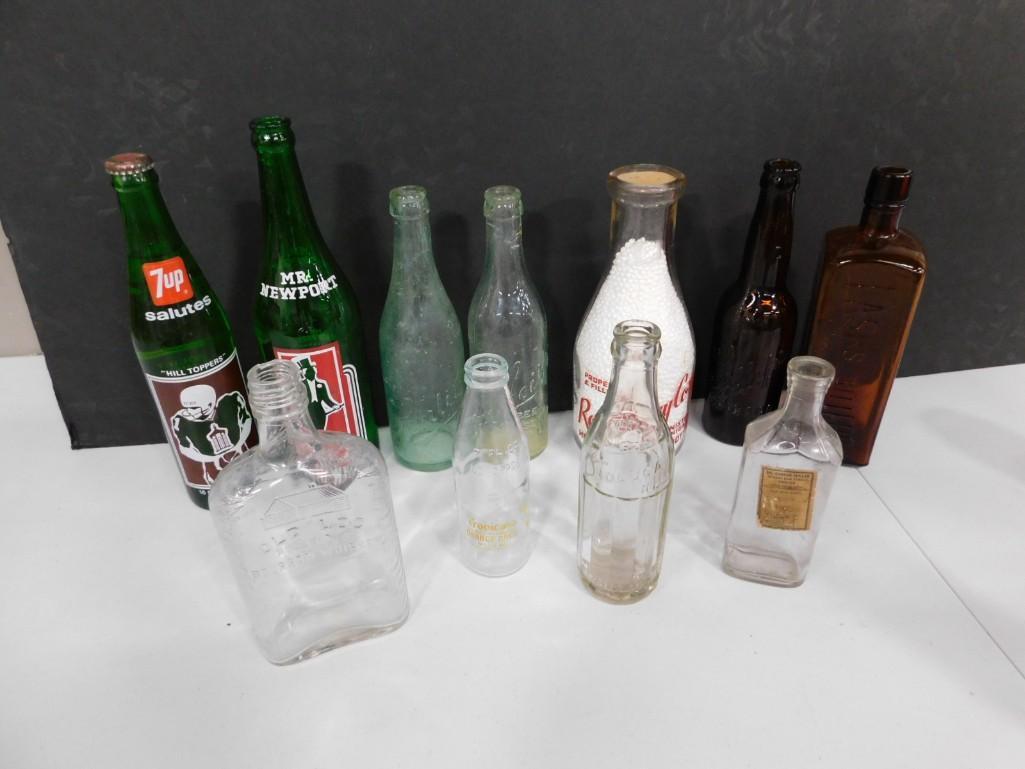 Lot of Vintage Bottles incl Ross Dairy Corp Milk Bottle, Lash's Bitters Bottle, (1 of 5)