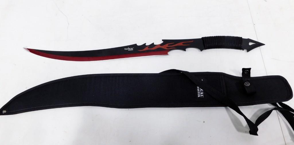 Full Tang Anime Style Knife or Sword with Sheath and Stainless Steel Blade (1 of 8)