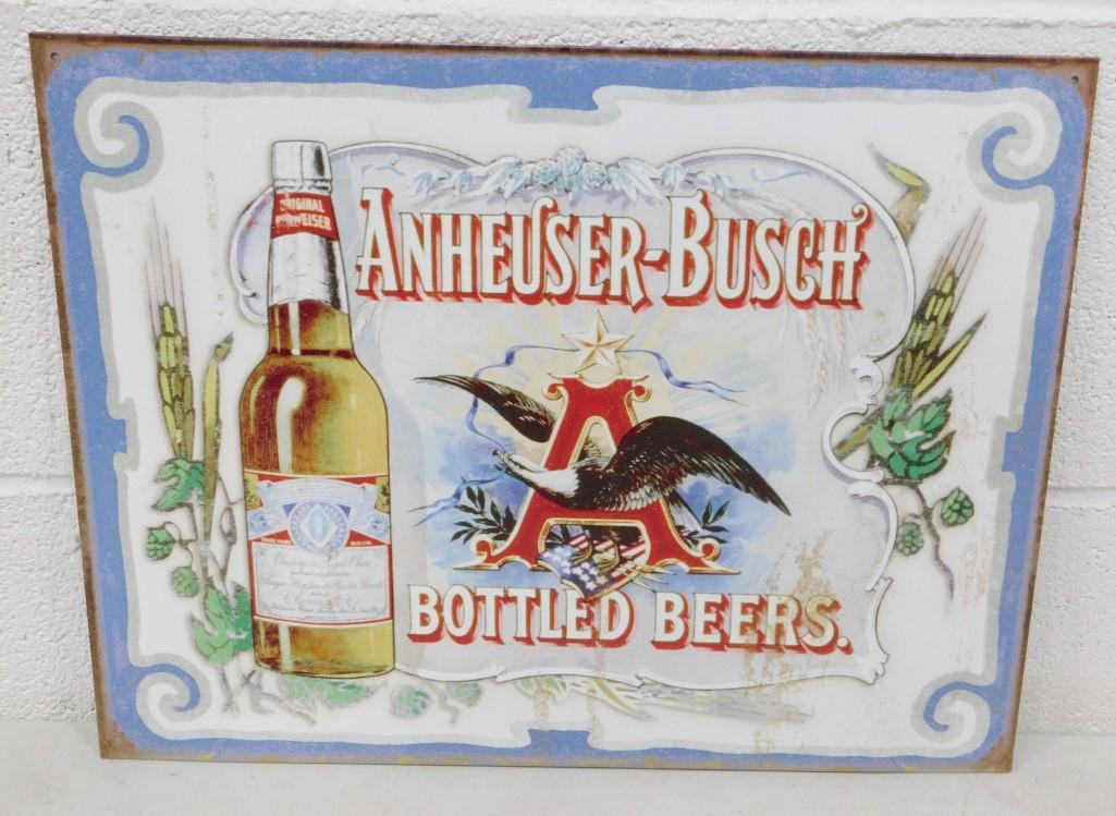 Anheuser Busch Bottled Beers Metal Sign Modern Retro (1 of 3)