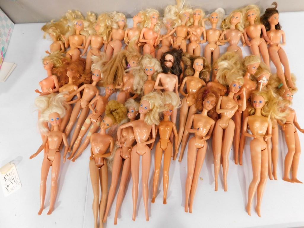 Lot of 30 1980's Barbie, Stacie, etc. Dolls, some with boxes (1 of 4)