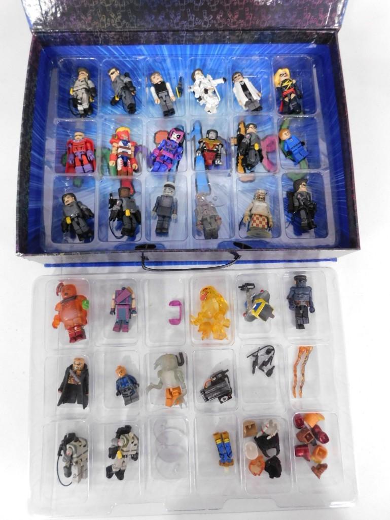 Mini Mates Collector's Case full of collector figurines including Lego figurines: Mini Mates Collector's Case full of collector figurines including Lego figurines