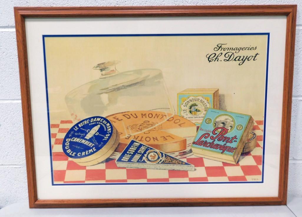 Fronageries Ch. Dayot 1930s Print "Max Sidaine Bordeaux Affiche Non-Entoilee" French Lithograph Post (1 of 4)