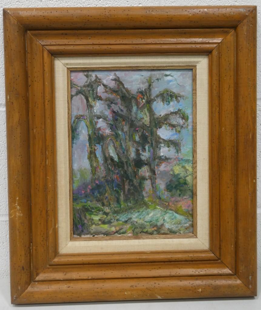 Carl Sprinchorn Listed Swedish American Artist 1887-1971 Original Oil Landscape Signed: Carl Sprinchorn Listed Swedish American Artist 1887-1971 Original Oil Landscape Signed Lower Left 18"x20"