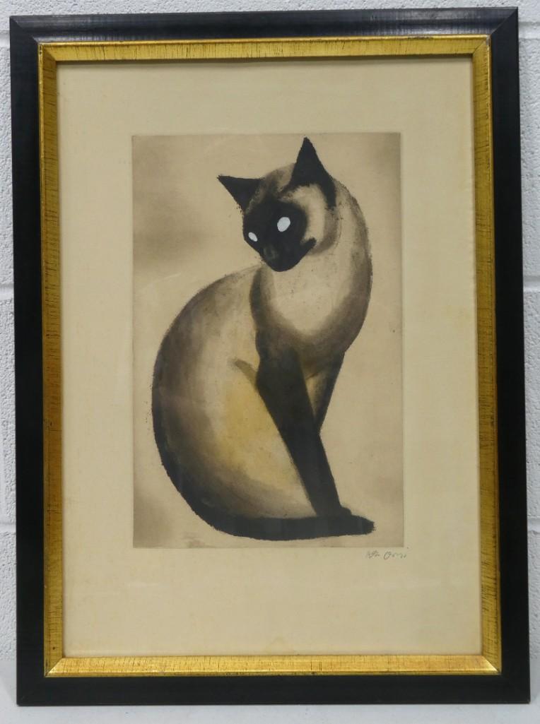 Alex Orsi French Artist Hand Colored Etching in Aquatint Artist Proof Signed 18"x22" (1 of 4)