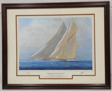 Tim Thompson Listed Marine Artist "Yachts of the Amerca's Cup" Special Edition Lithograph 24"x30": Tim Thompson Listed Marine Artist "Yachts of the Amerca's Cup" Special Edition Lithograph 24"x30"