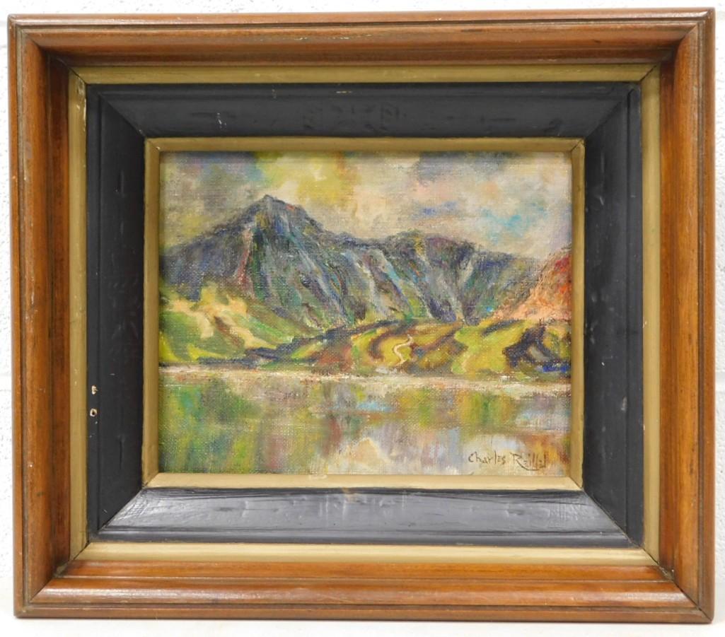 Attributed to Charles Reiffel LIsted American Artist 1862-1942 Post Impressionist Composition Oil on (1 of 3)