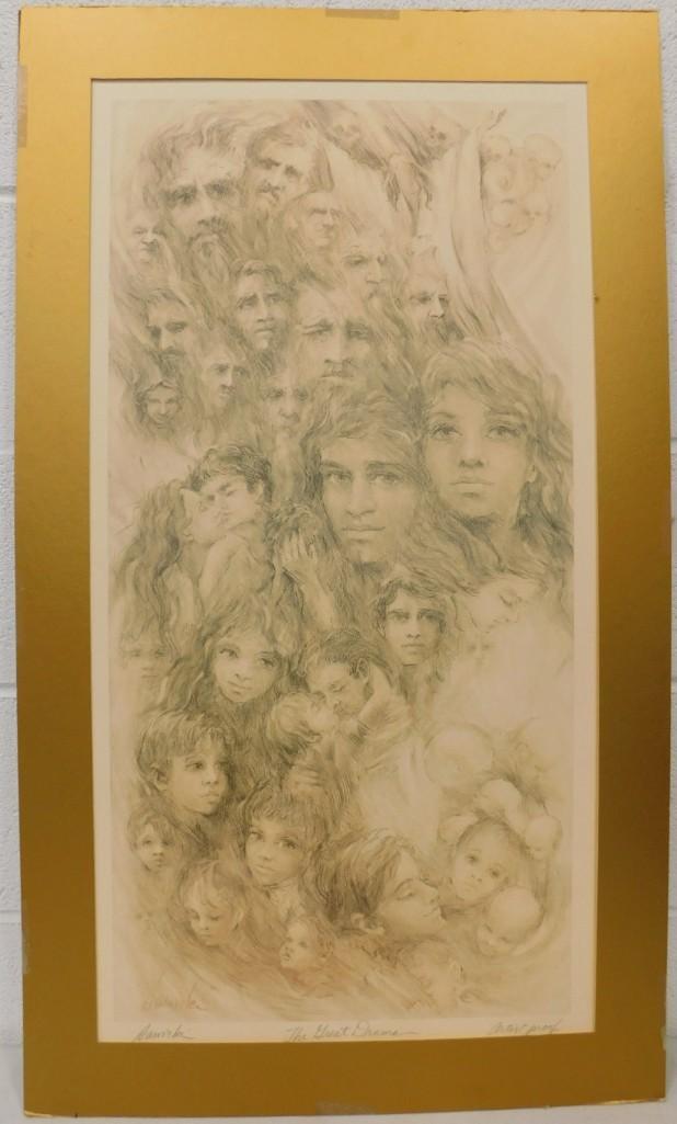 William Sawicki Listed American Artist 1947-2001 Original Signed Artist Proof Lithograph "Great Dram (1 of 6)