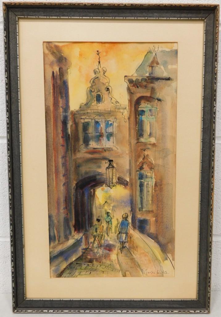 Martha Walter Listed American Artist 1875-1976 Original Watercolor and Gouache Signed Lower Right 15: Martha Walter Listed American Artist 1875-1976 Original Watercolor and Gouache Signed Lower Right 15"x23"