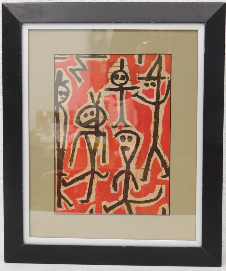 Paul Klee Listed German Artist 1879-1940 Signed Artist Proof Print 14"x16" (1 of 5)