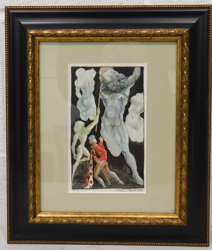 Salvadore Dali 1904-1989 Original Signed Color Print H.C. Hors Commerce Edition 11"x14" (1 of 5)