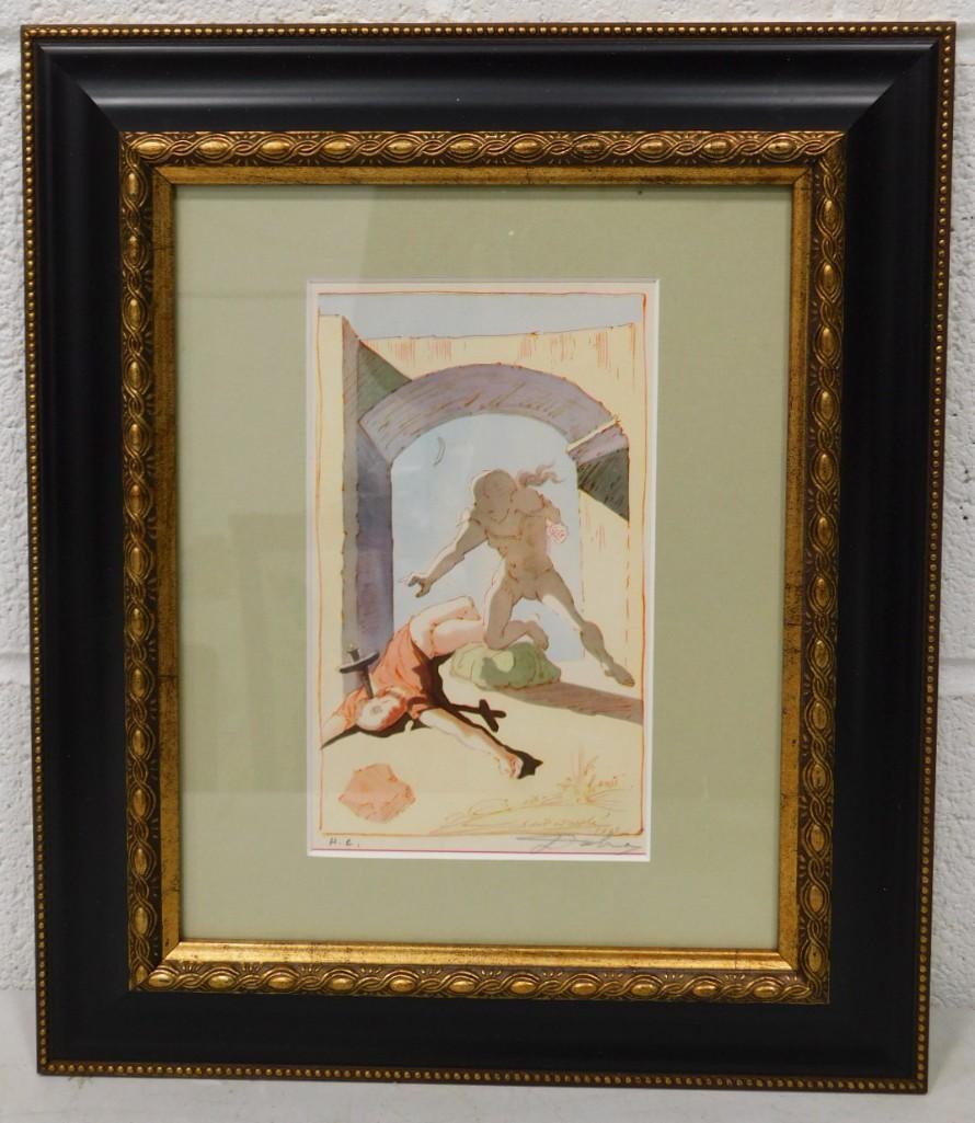 Salvadore Dali 1904-1989 Original Signed Color Print H.C. Hors Commerce Edition 11"x14" (1 of 5)