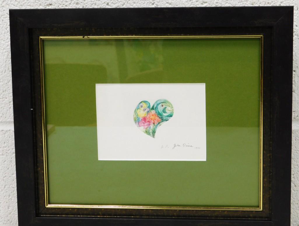 Jim Dine Intaglio Etching Artist Proof Pencil Signed 1971 10"x12" (1 of 4)