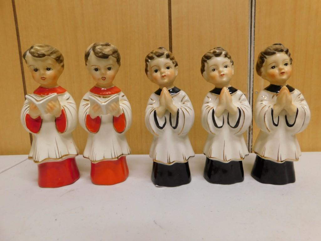Set of 5 San Myro Choir & Altar Boys Figurines 1950s Made in Japan (1 of 5)