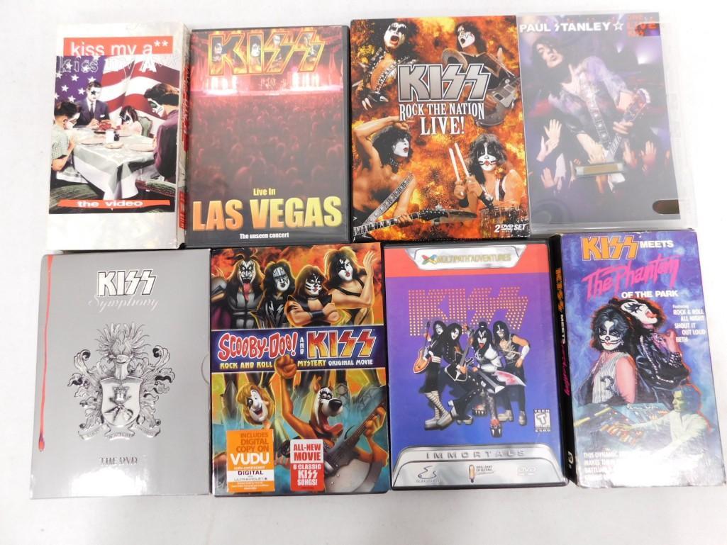Kiss DVDs and VHS incl Kiss Live in Las Vegas, Kiss Rock the Nation Live, Kiss Symphony The DVD (1 of 4)