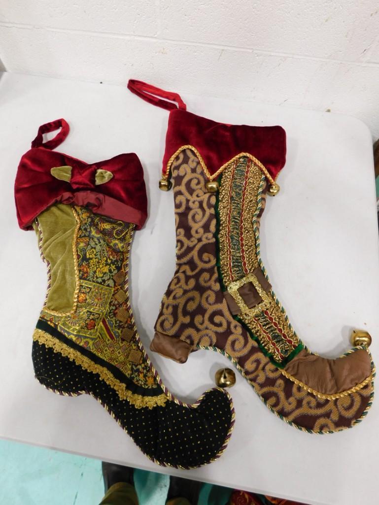 2 Christmas Stockings with Jingle Bells, Buckle, Detailed (1 of 2)