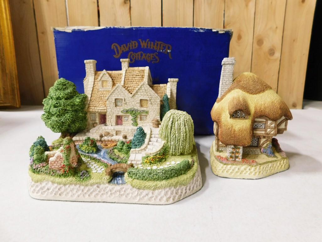 2 David Winter Cottages incl Pudding Cottage and Willow Gardens Signed (1 of 3)