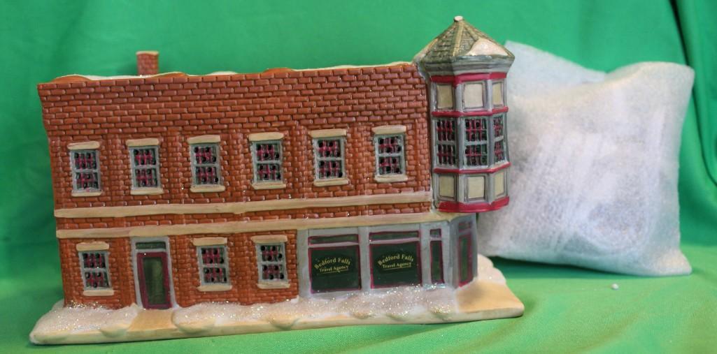 Enesco It's a Wonderful Life Bedford Falls Lited Travel Agency New in Pkg (1 of 10)