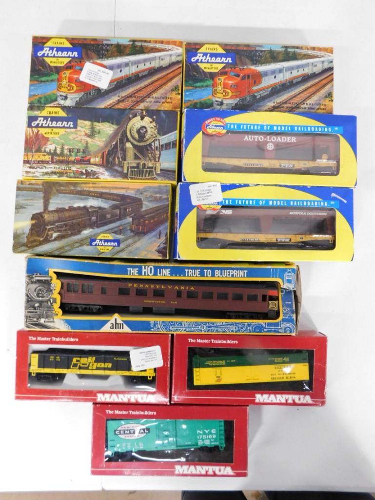 10 Model Railroad Train Cars HO Scale incl Mantua, AHM, Athearn (1 of 5)