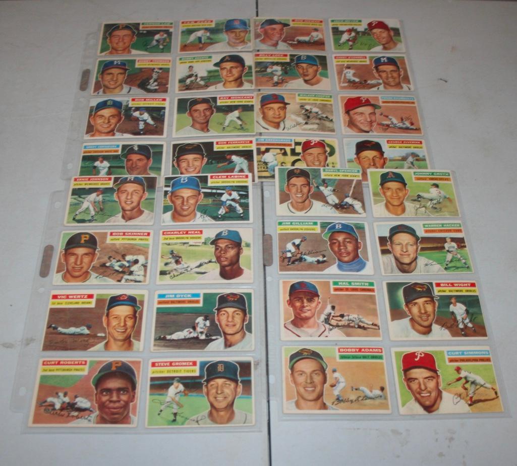32 1956 Topps Baseball Cards (1 of 6)