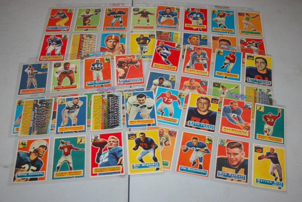 48 1956 Topps Football Cards With HOF'ers And Rookies (1 of 13)
