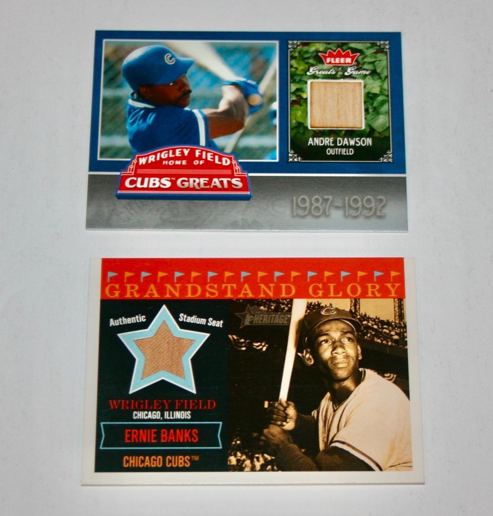 Cubs Andre Dawson And Ernie Banks Bat Cards (1 of 4)
