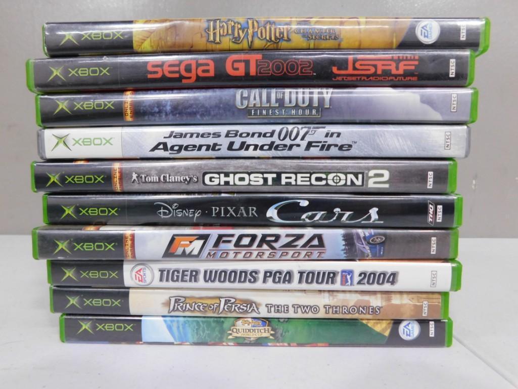 Lot of 10 XBox Games including Tiger Woods, Harry Potter (1 of 2)