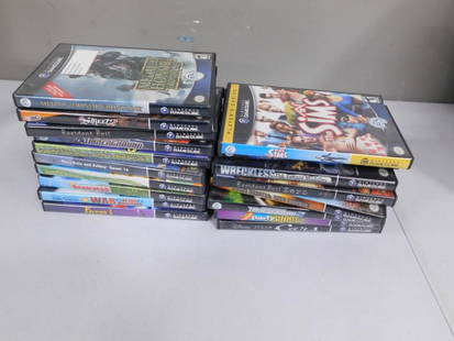 Lot of Nintendo Gamecube Video Games including NFL Street, Resident Evil: Lot of Nintendo Gamecube Video Games including NFL Street, Resident Evil, Mary-Kate and Ashley, Sponge Bob, Medal of Honor, Rayman, Tom and Jerry, 007, Sims, Party Blast, etc.