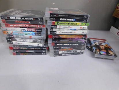 Lot of Sony PlayStation 3 Video Games including Call of Duty: Lot of Sony PlayStation 3 Video Games including Call of Duty, Sniper, Payday2, Katamari Forever, madden, NCAA Football, Super Street Fighter IV, Minecraft, AC/DC Live, etc.